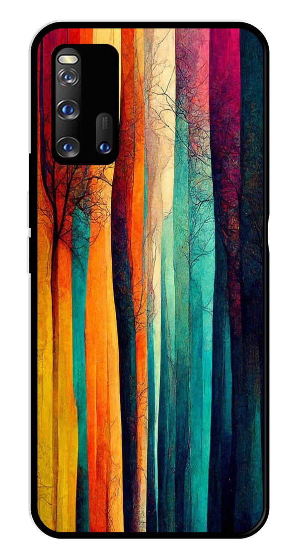 Modern Art Colorful Metal Mobile Case for iQOO 3 5G   (Design No -47)