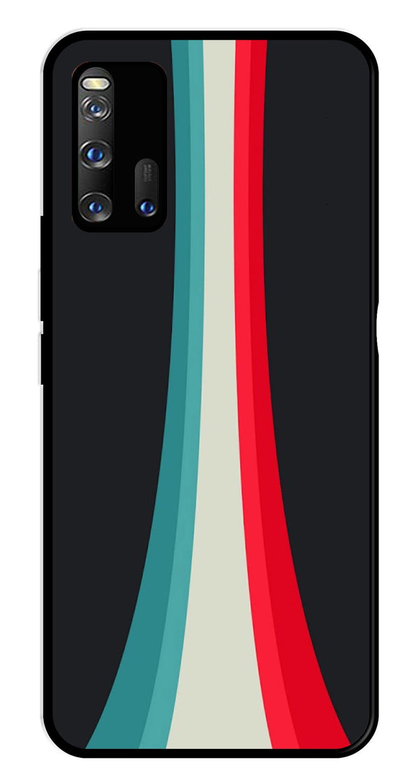 Modern Art Colorful Metal Mobile Case for iQOO 3 5G   (Design No -48)