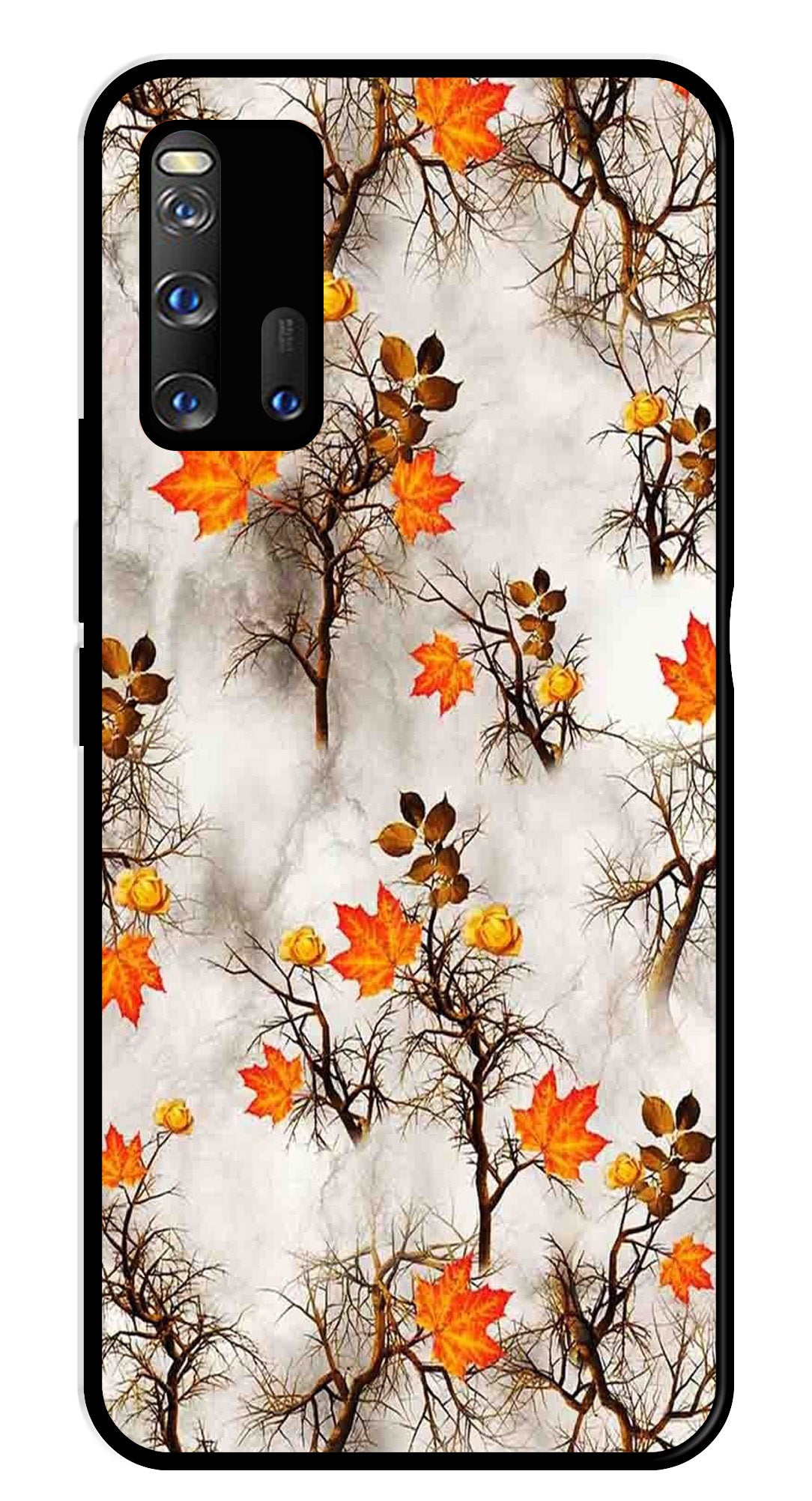 Autumn leaves Metal Mobile Case for iQOO 3 5G   (Design No -55)