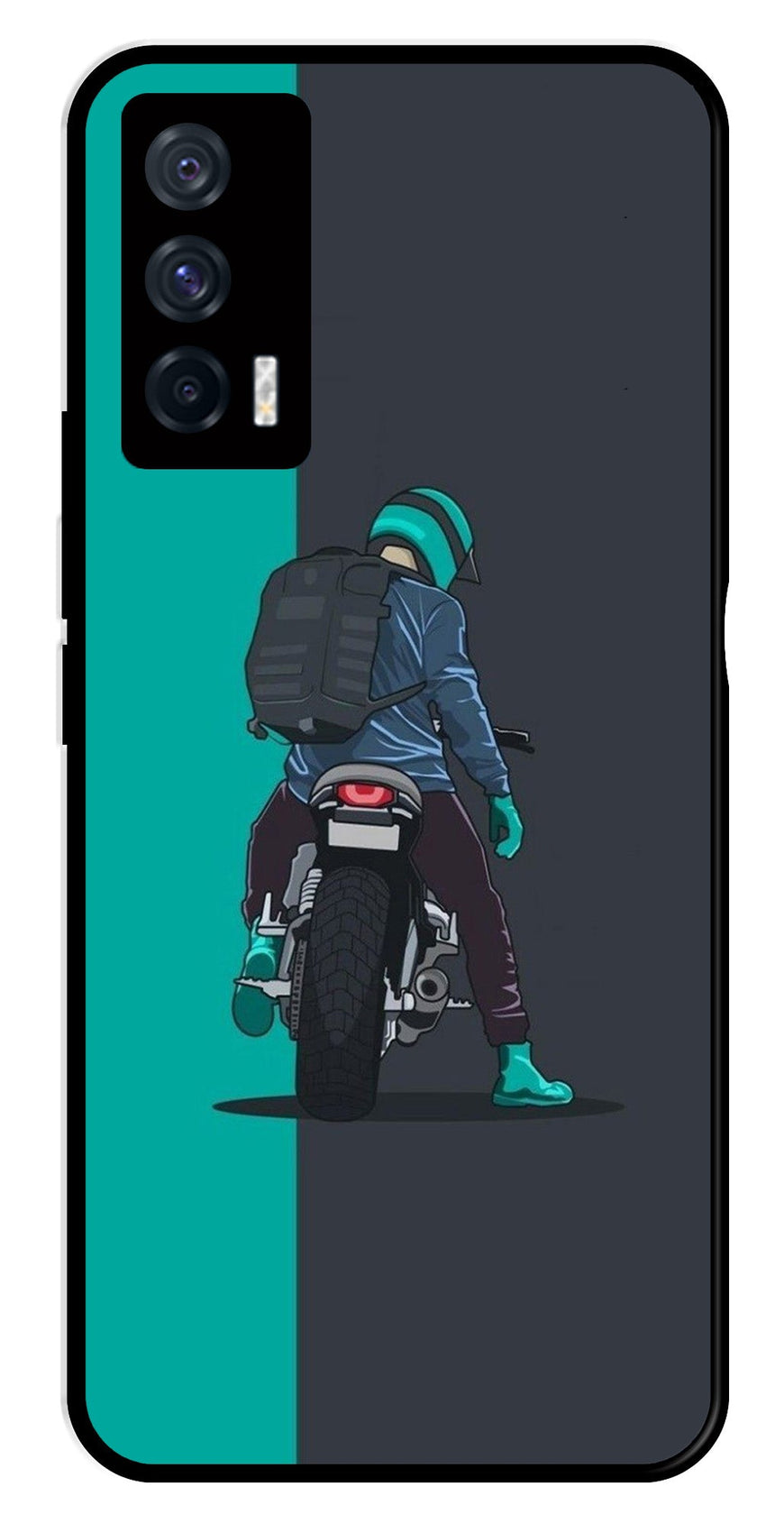Bike Lover Metal Mobile Case for iQOO 7 5G   (Design No -05)