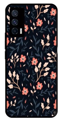 Floral Pattern Metal Mobile Case for iQOO 7 5G
