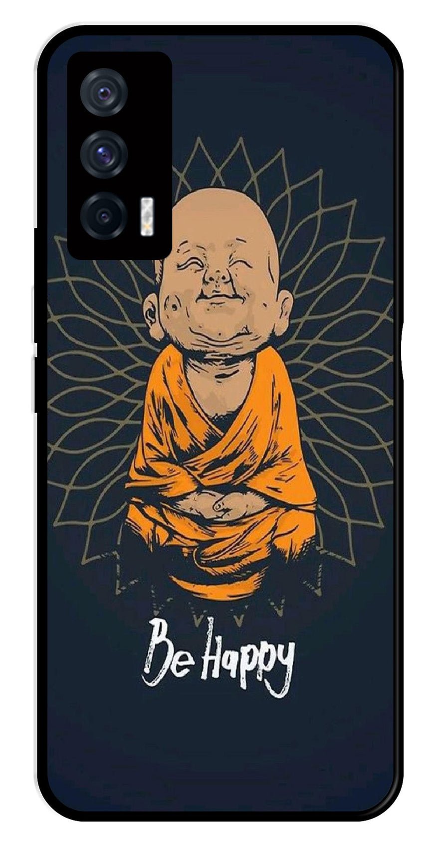 Be Happy Metal Mobile Case for iQOO 7 5G   (Design No -27)