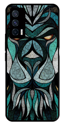 Lion Pattern Metal Mobile Case for iQOO 7 5G