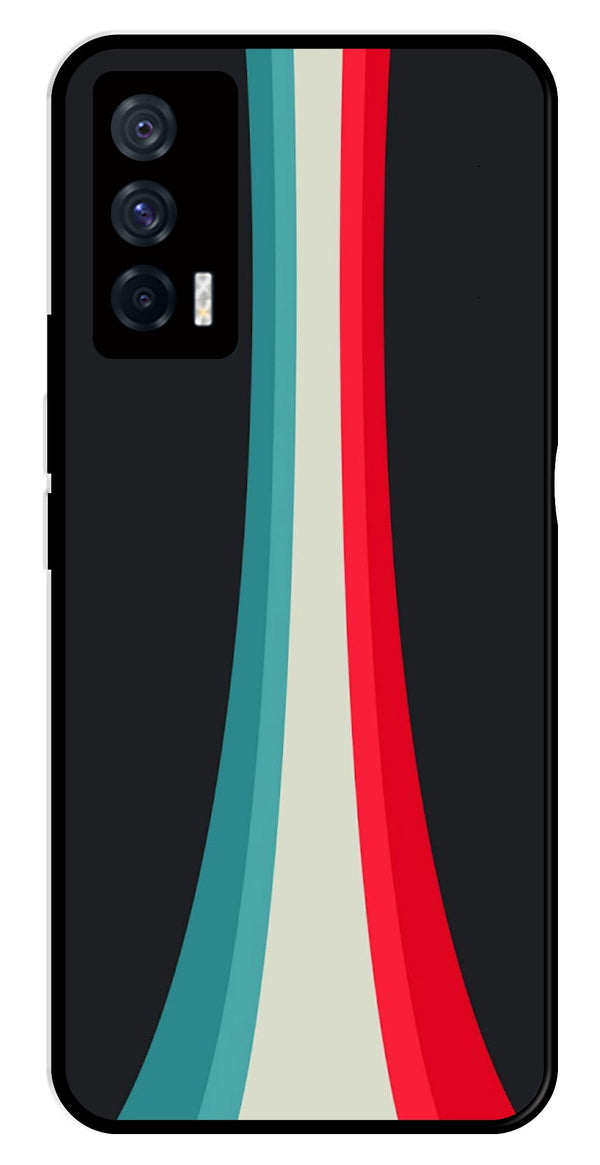 Modern Art Colorful Metal Mobile Case for iQOO 7 5G   (Design No -48)