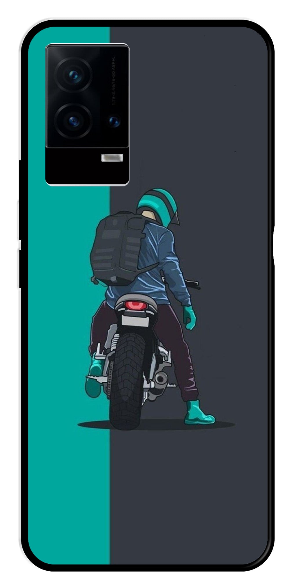 Bike Lover Metal Mobile Case for iQOO 9 5G   (Design No -05)