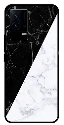 Black White Marble Design Metal Mobile Case for iQOO 9 5G