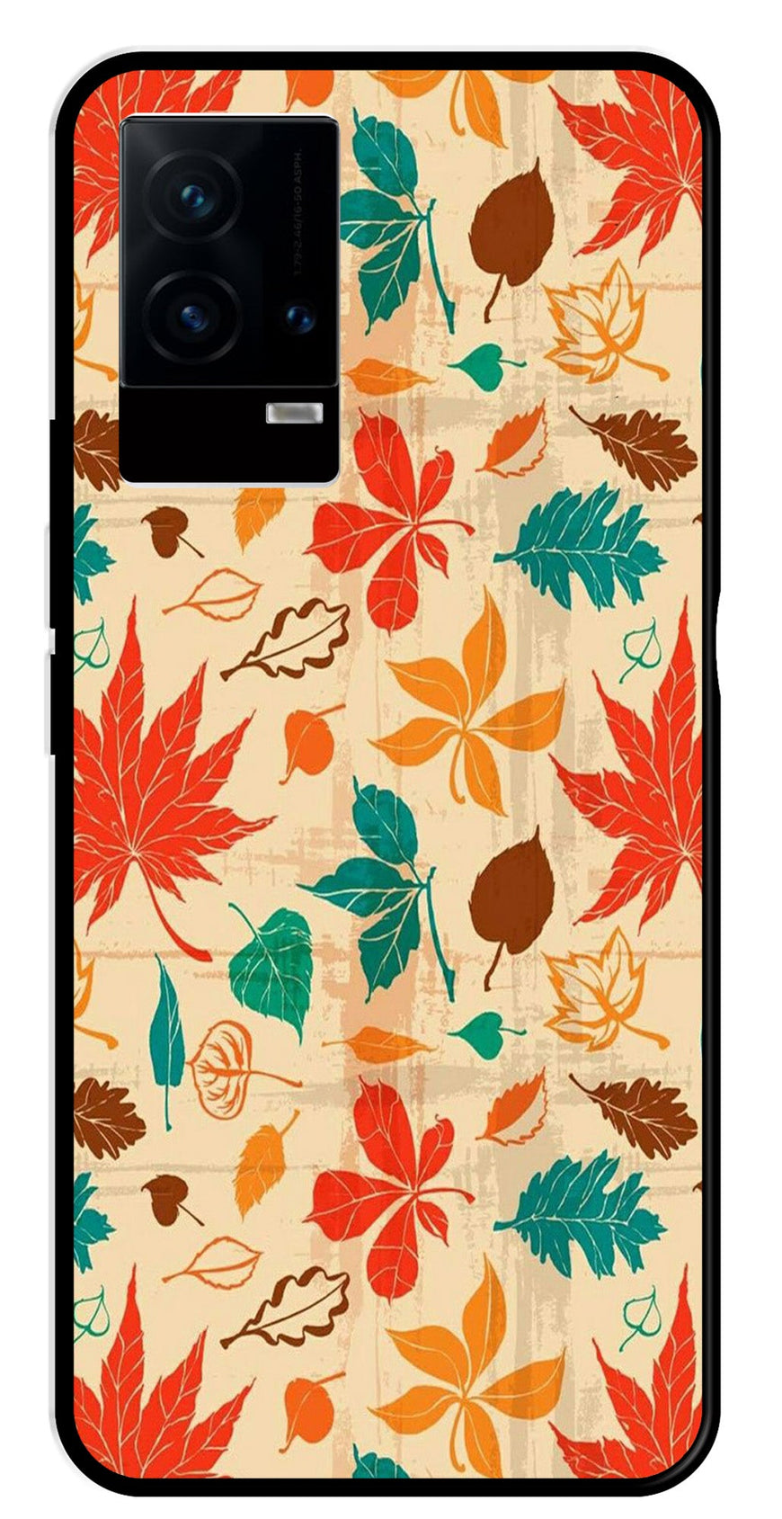 Leafs Design Metal Mobile Case for iQOO 9 5G   (Design No -14)