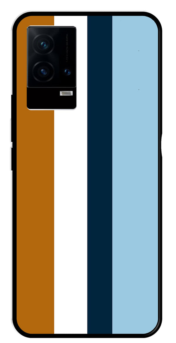 MultiColor Pattern Metal Mobile Case for iQOO 9 5G   (Design No -17)