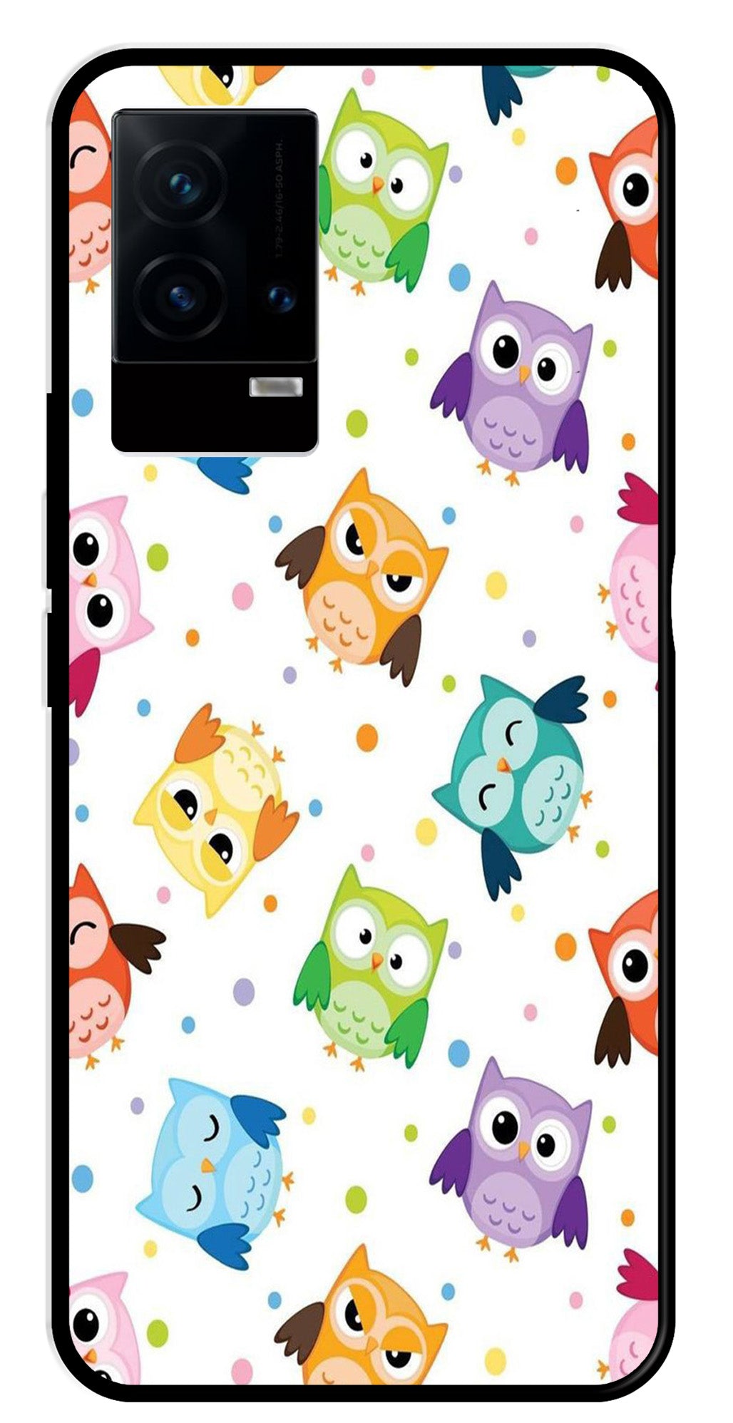 Owls Pattern Metal Mobile Case for iQOO 9 5G   (Design No -20)