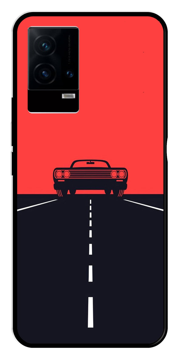 Car Lover Metal Mobile Case for iQOO 9 5G   (Design No -21)