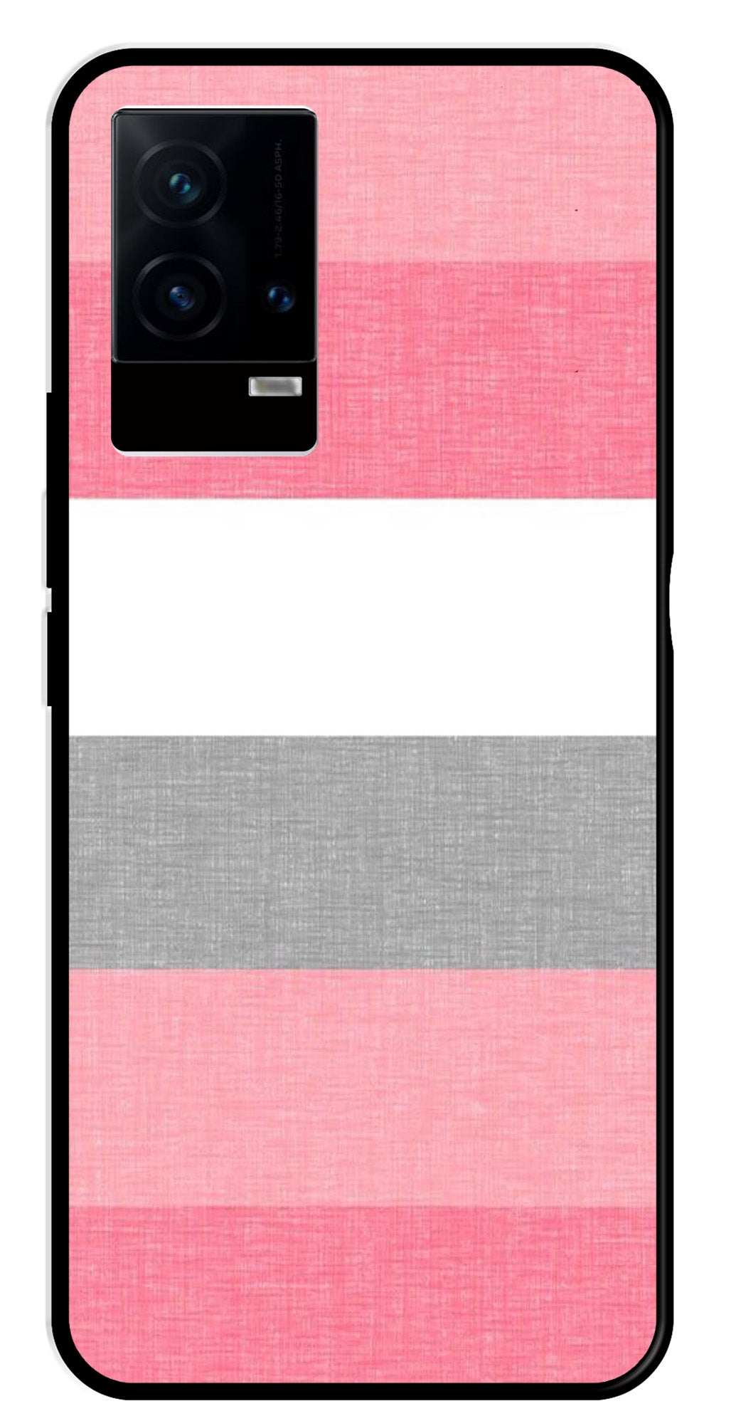 Pink Pattern Metal Mobile Case for iQOO 9 5G   (Design No -23)
