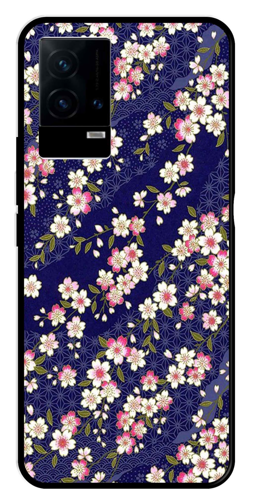 Flower Design Metal Mobile Case for iQOO 9 5G   (Design No -25)