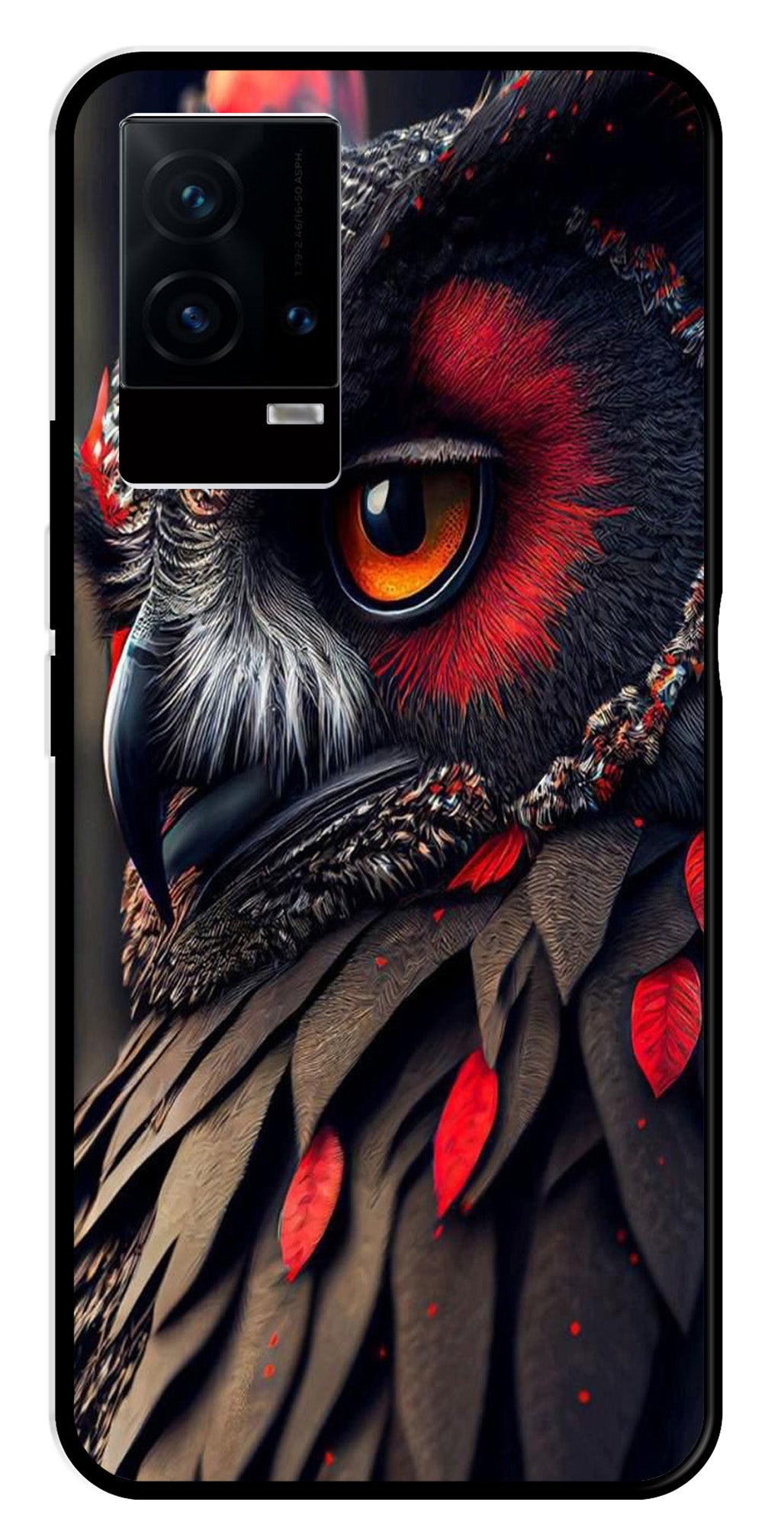Owl Design Metal Mobile Case for iQOO 9 5G   (Design No -26)