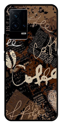 Coffee Pattern Metal Mobile Case for iQOO 9 5G