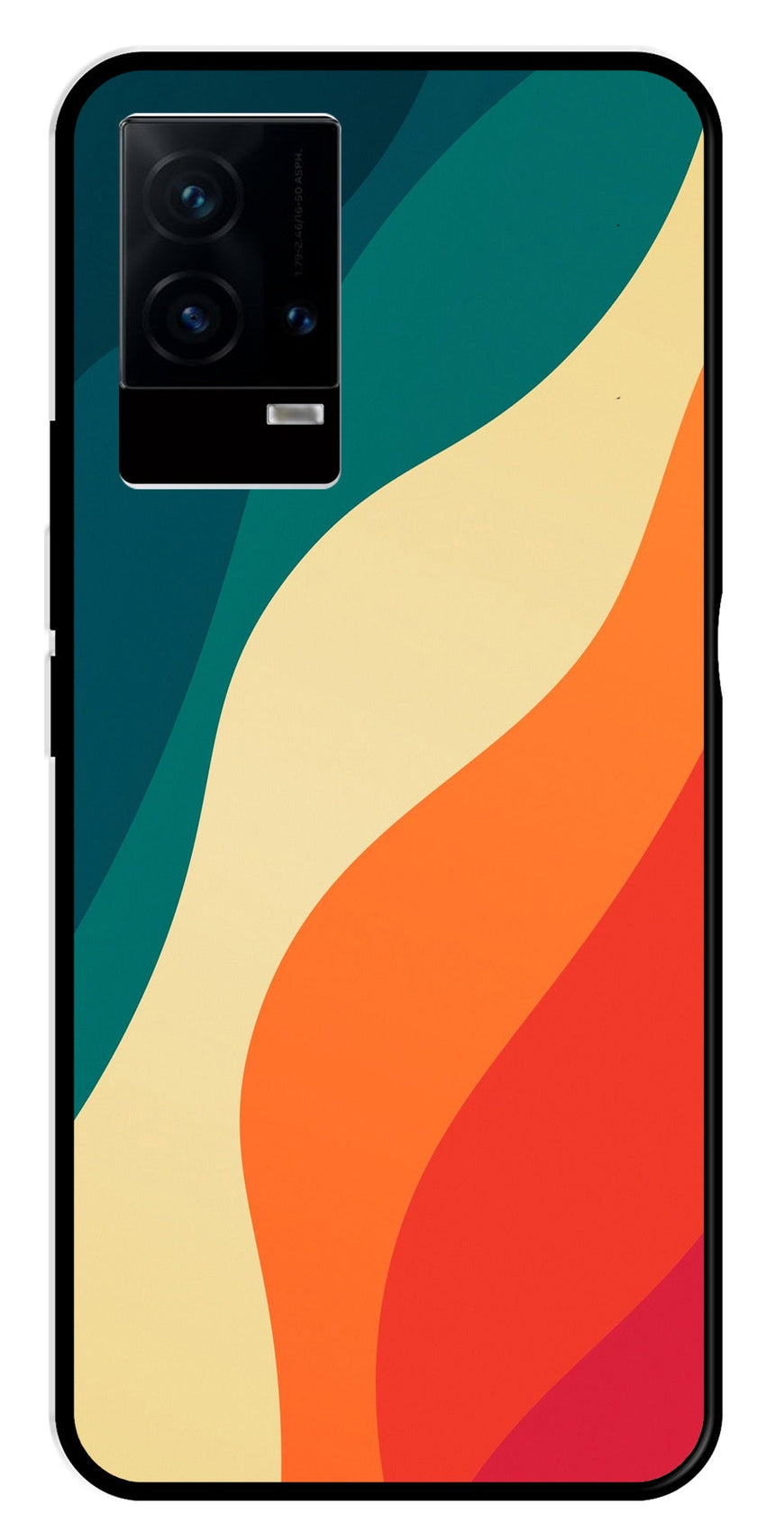 Muted Rainbow Metal Mobile Case for iQOO 9 5G   (Design No -39)