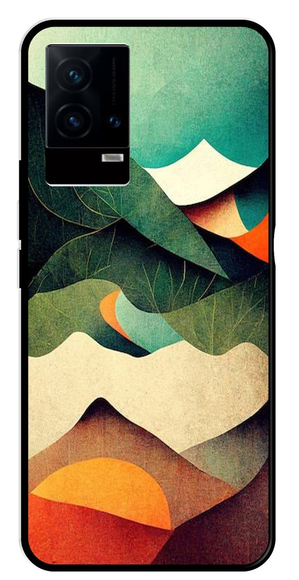 MultiColor Pattern Metal Mobile Case for iQOO 9 5G   (Design No -43)