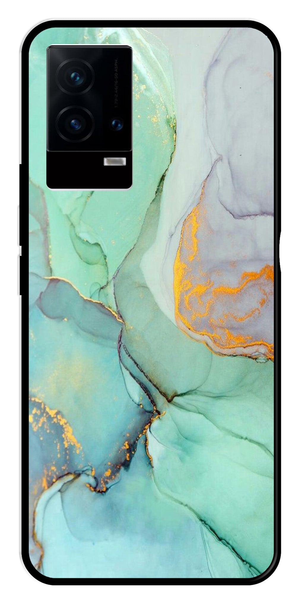 Marble Design Metal Mobile Case for iQOO 9 5G   (Design No -46)