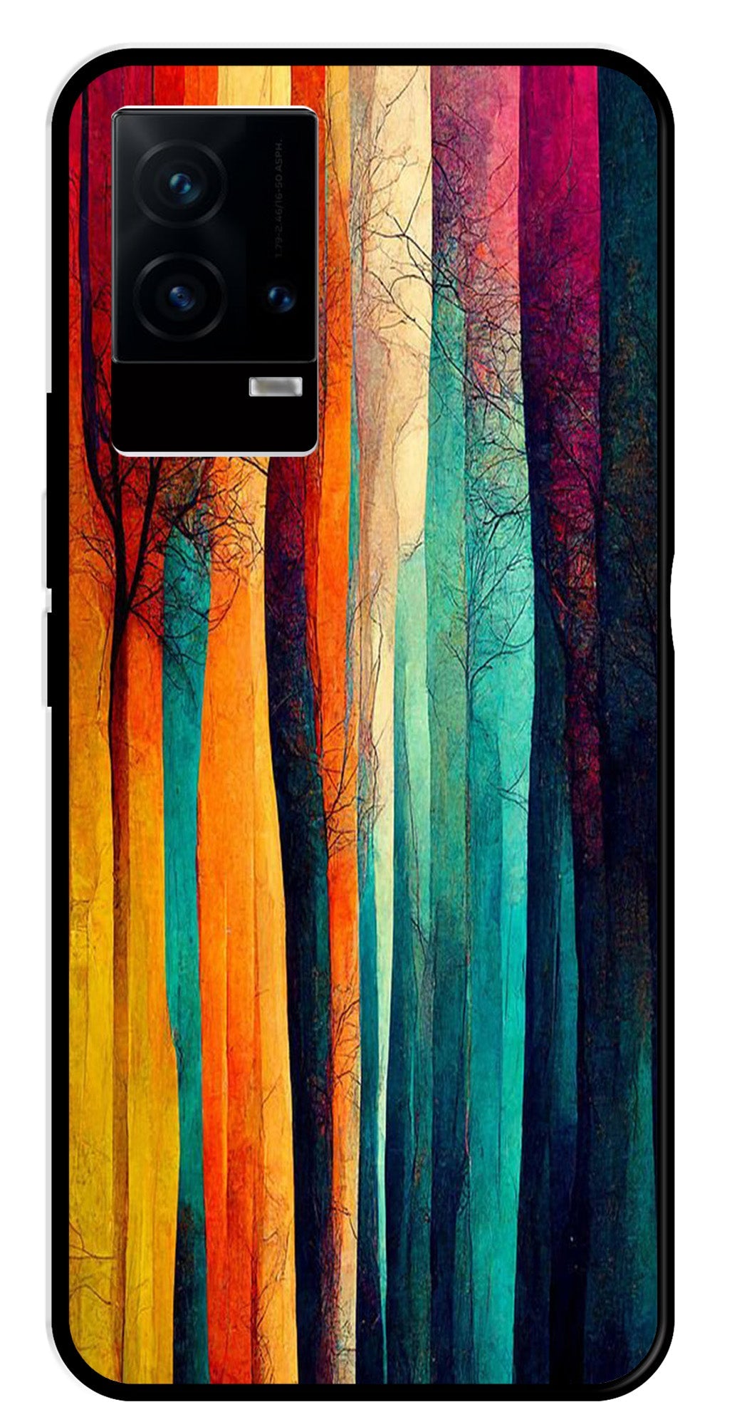 Modern Art Colorful Metal Mobile Case for iQOO 9 5G   (Design No -47)