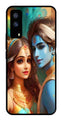 Lord Radha Krishna Metal Mobile Case for iQOO Z5X 5G   (Design No -01)