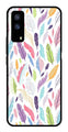 Colorful Feathers Metal Mobile Case for iQOO Z5X 5G   (Design No -06)