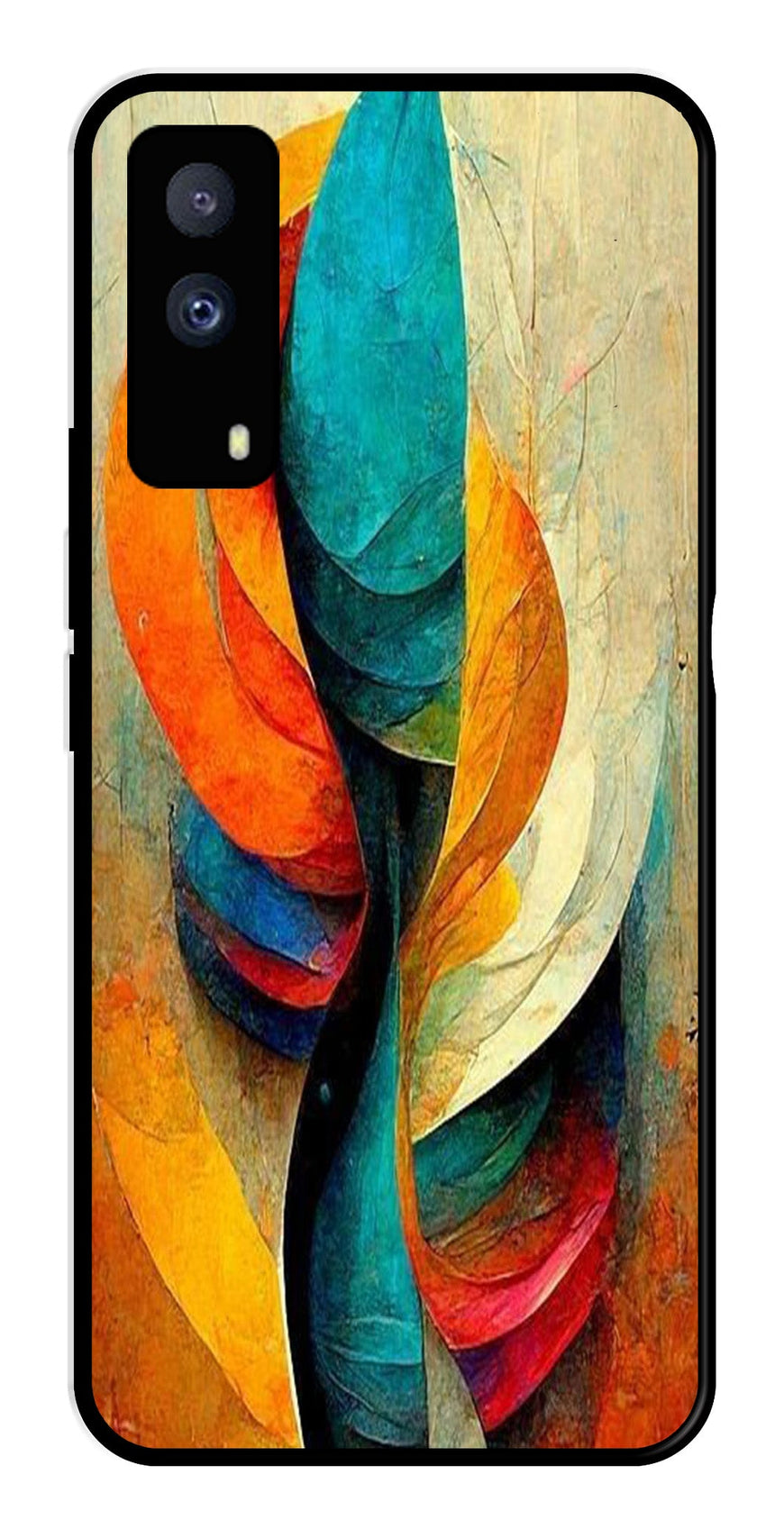 Modern Art Metal Mobile Case for iQOO Z5X 5G   (Design No -11)