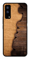 Wooden Design Metal Mobile Case for iQOO Z5X 5G   (Design No -13)