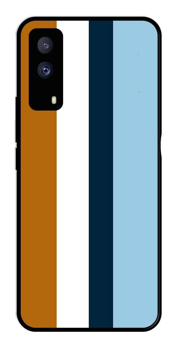 MultiColor Pattern Metal Mobile Case for iQOO Z5X 5G   (Design No -17)