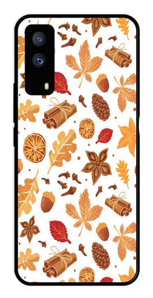 Autumn Leaf Metal Mobile Case for iQOO Z5X 5G