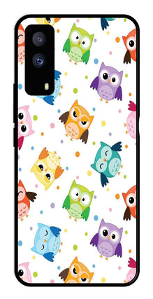 Owls Pattern Metal Mobile Case for iQOO Z5X 5G