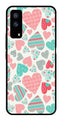 Hearts Pattern Metal Mobile Case for iQOO Z5X 5G   (Design No -22)