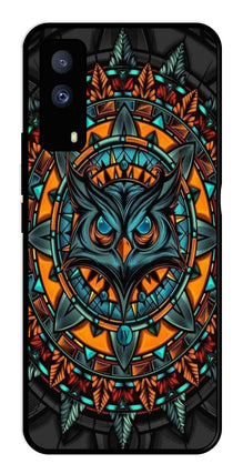 Owl Pattern Metal Mobile Case for iQOO Z5X 5G