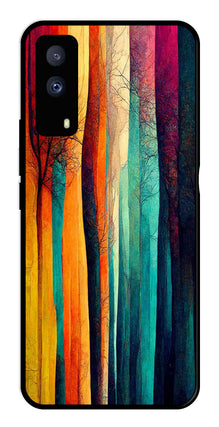 Modern Art Colorful Metal Mobile Case for iQOO Z5X 5G
