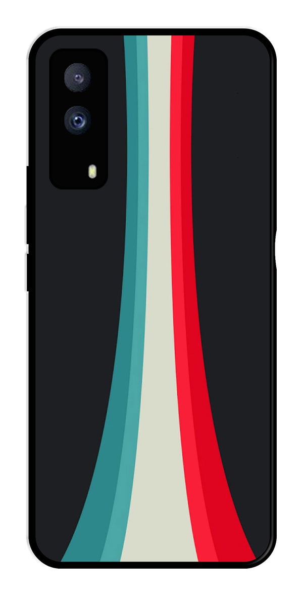 Modern Art Colorful Metal Mobile Case for iQOO Z5X 5G   (Design No -48)