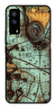 Map Design Metal Mobile Case for iQOO Z5X 5G   (Design No -54)