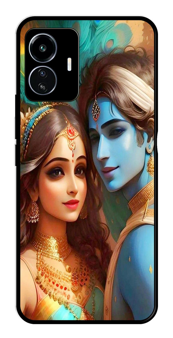 Lord Radha Krishna Metal Mobile Case for iQOO Z6 Lite   (Design No -01)