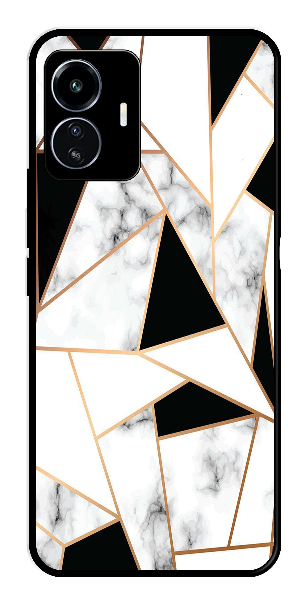 Marble Design2 Metal Mobile Case for iQOO Z6 Lite   (Design No -08)