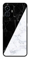 Black White Marble Design Metal Mobile Case for iQOO Z6 Lite   (Design No -09)