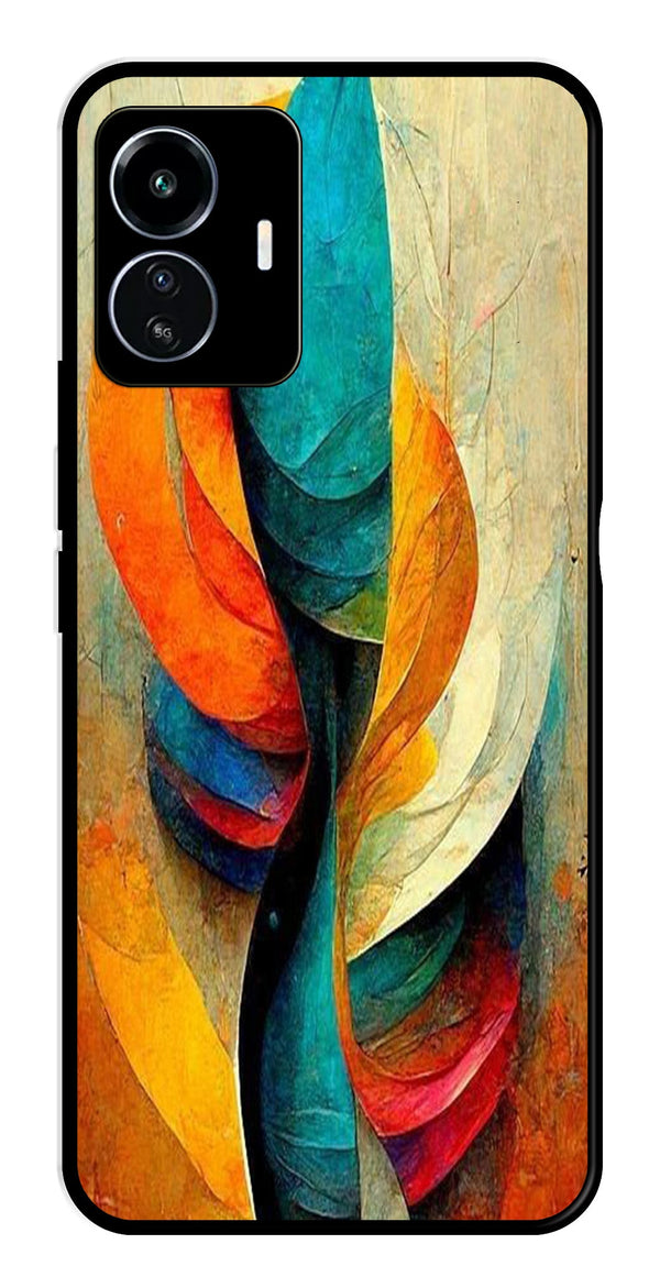 Modern Art Metal Mobile Case for iQOO Z6 Lite   (Design No -11)