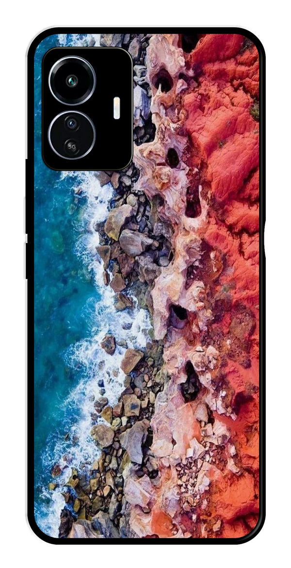 Sea Shore Metal Mobile Case for iQOO Z6 Lite   (Design No -18)