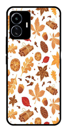 Autumn Leaf Metal Mobile Case for iQOO Z6 Lite