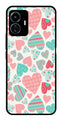 Hearts Pattern Metal Mobile Case for iQOO Z6 Lite   (Design No -22)