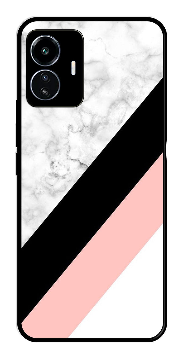 Marble Design Metal Mobile Case for iQOO Z6 Lite   (Design No -24)