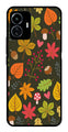 Leaves Design Metal Mobile Case for iQOO Z6 Lite   (Design No -51)