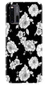 White flowers Black Background Case for Vivo iQ00 3