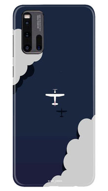 Clouds Plane Mobile Back Case for Vivo iQ00 3 (Design - 196)
