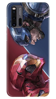 Ironman Captain America Mobile Back Case for Vivo iQ00 3 (Design - 245)