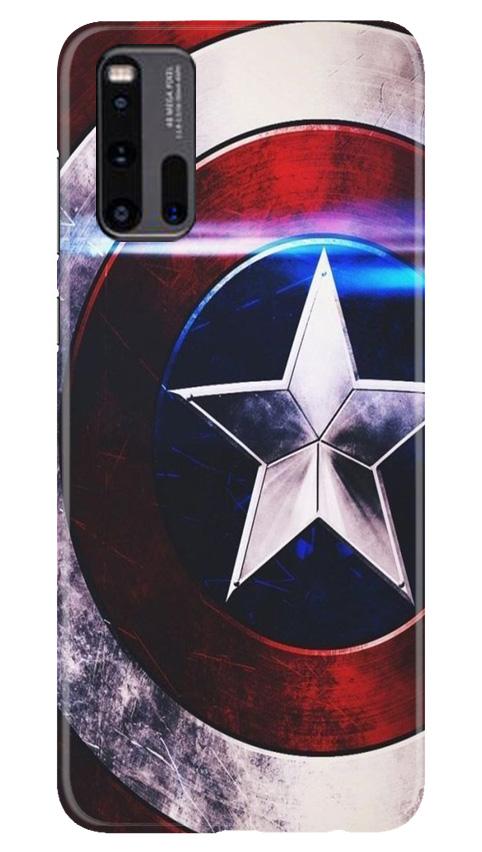 Captain America Shield Case for Vivo iQ00 3 (Design No. 250)