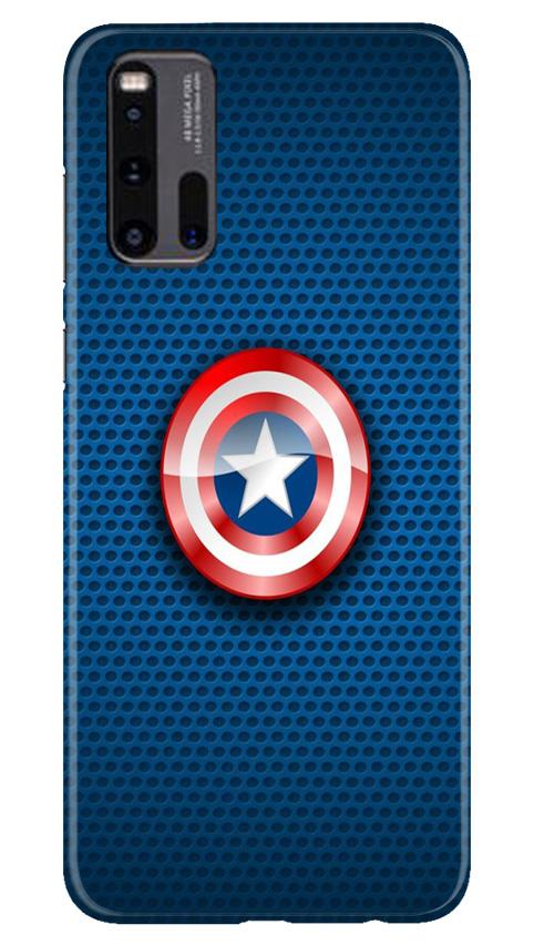 Captain America Shield Case for Vivo iQ00 3 (Design No. 253)