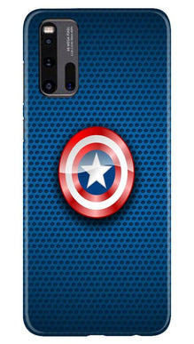 Captain America Shield Mobile Back Case for Vivo iQ00 3 (Design - 253)