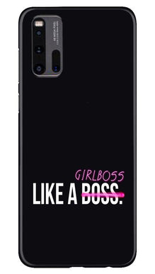 Like a Girl Boss Mobile Back Case for Vivo iQ00 3 (Design - 265)